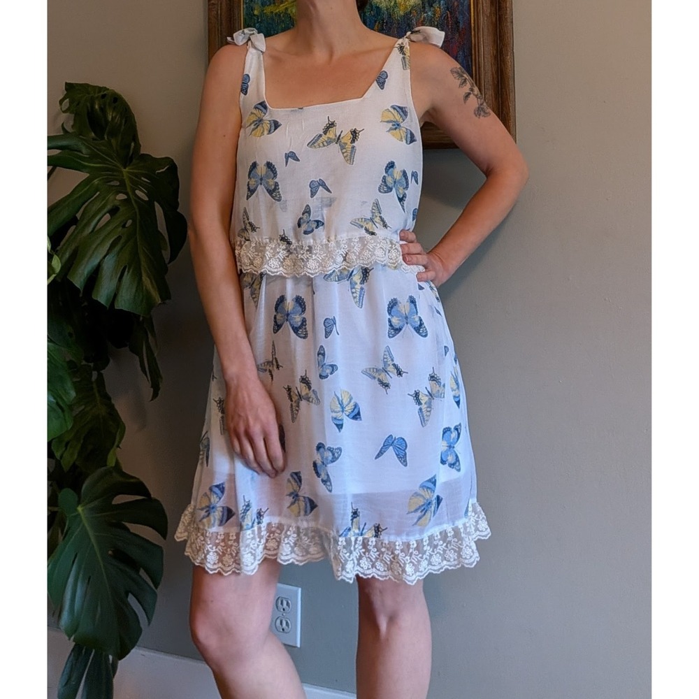 Disney‎ Alice Dress By Colleen Atwood Butterfly Whimsy Tiered Fairy Wonderland